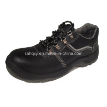 Split Embossed Leather Safety Shoes with Mesh Lining (HQ05052)